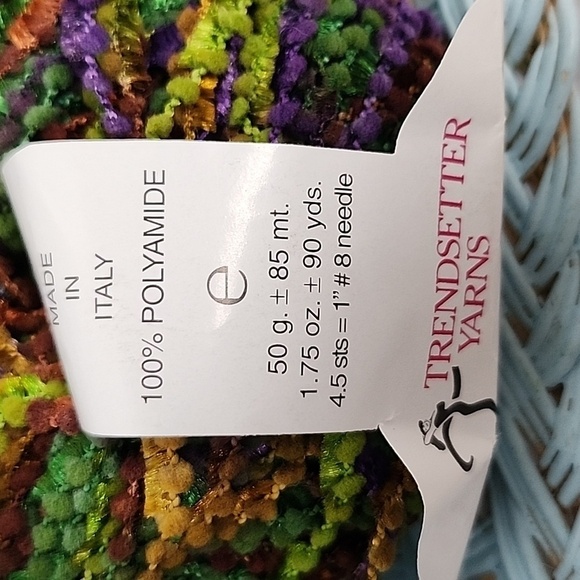 Trendsetter Pinot  NWT Green Purple Gold 180 Yards Soft Polyamide Yarn Italy - Picture 4 of 5